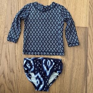 Baby girl swim set indigo blue